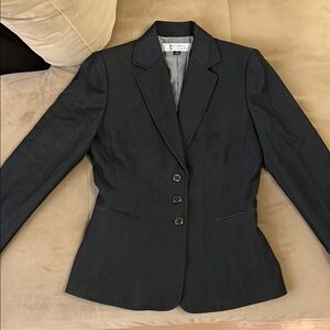 Tahari Dark Blazer with Button Detail